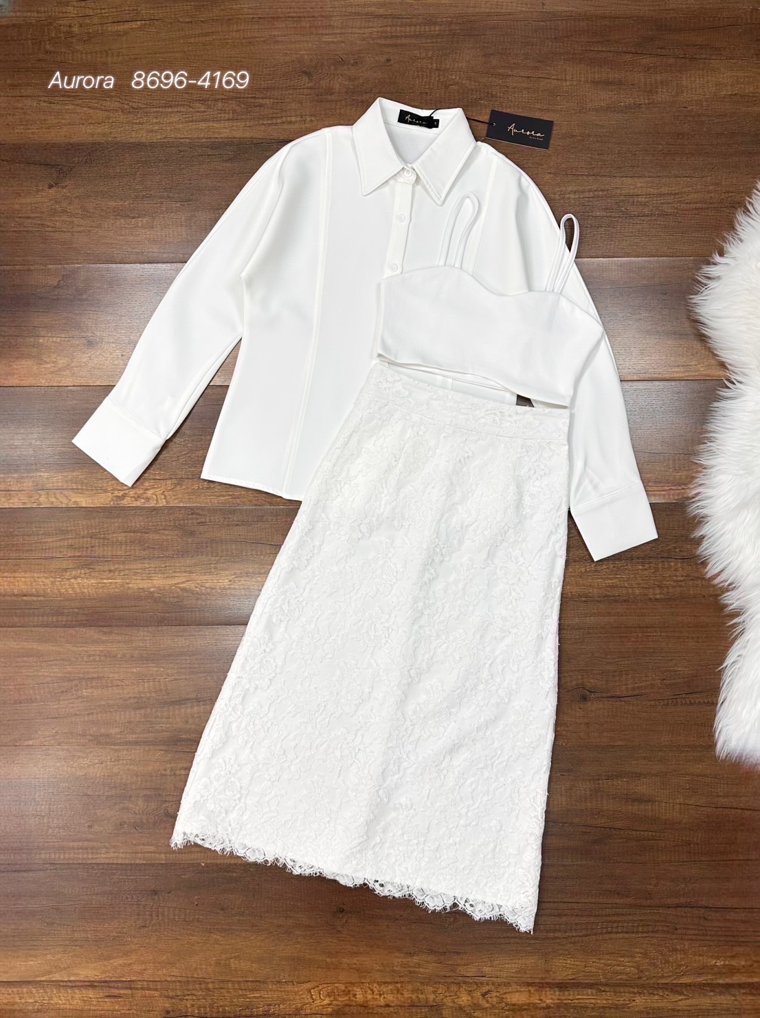 ชุดเซทแฟชั่น Set 3ชิ้น(เสื้อคลุม+ตัวใน+กระโปรง) : Setเสื้อคลุมทรงเชิ้ต