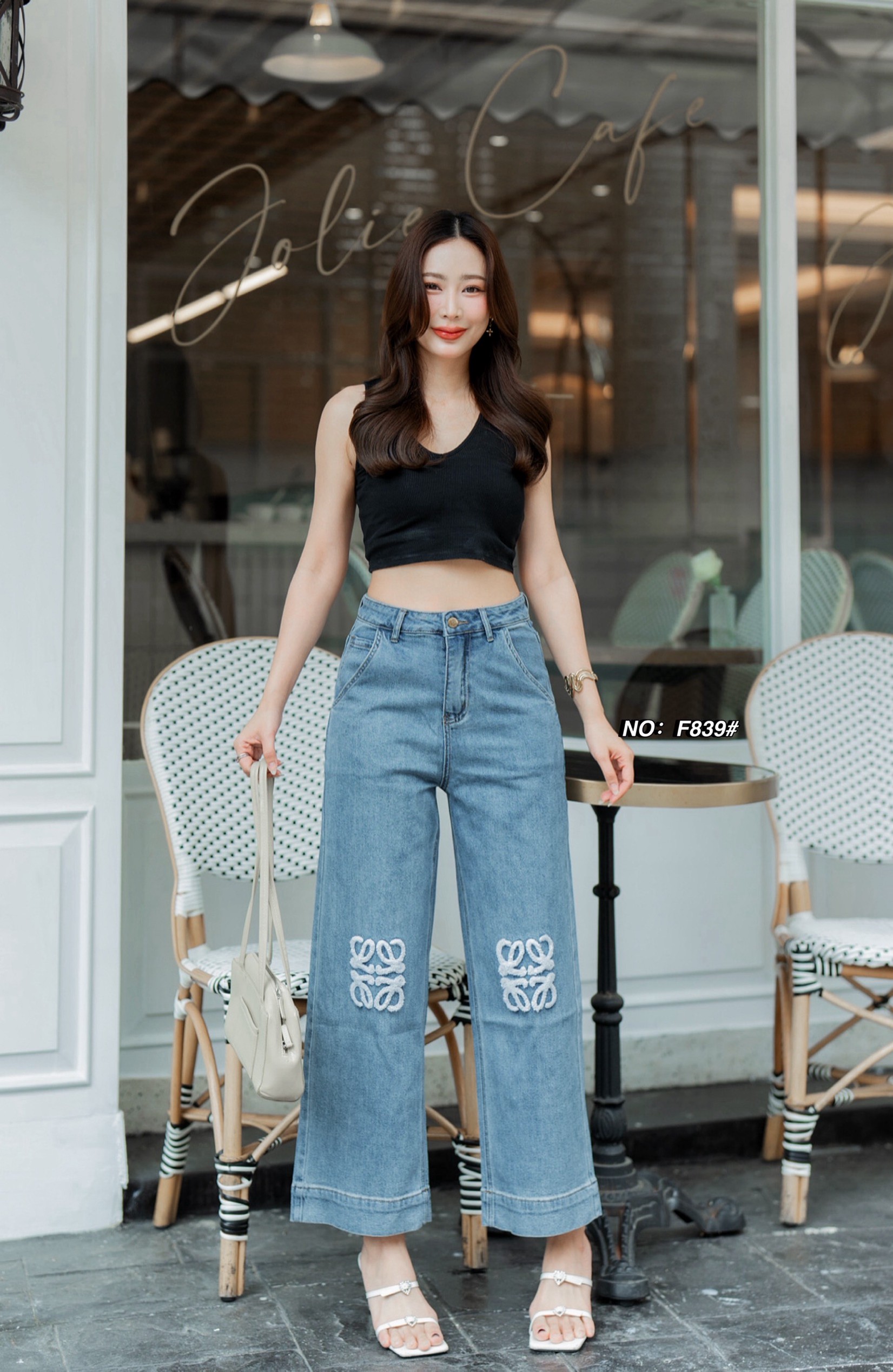 กางเกงแฟชั่น No. RGF839# -กางเกงยีนส์ขา9ส่วน ทรงมาใหม่คะ ทรงนี้ปีนี้มาแรงมากค่ะ ปลายขาเย็บ