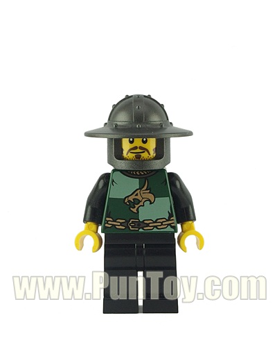 cas456: Kingdoms - Dragon Knight Quarters, Helmet with Broad Brim, Moustache and Stubble