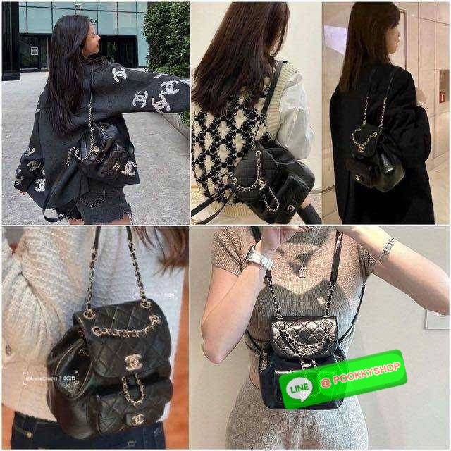Hot item! Chanel duma backpack กระเป๋าเป้ ไซส์น่ารัก ไอเท็มยอดฮิตจากเคาน์เตอร์ dutyfree รูปทรงทันสมัย วัสดุหนังแกะสัมผัสนิ่ม ดีเทลความสวยมากมาย ทั้งสายรูดเก็บปาดกระเป๋า หรือจะช่องเปิดด้านหน้า ก็ดูหรูไปหมด ภายในโล่งกว้าง ใส่ของสำคัญได้ครบ สายสะพายปรับได้ตา