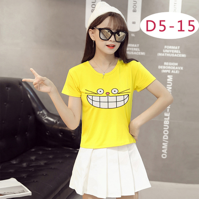 เสื้อยืดพิมพ์ลายการ์ตูนหน้าอก ผ้าคอตตอนสลมใยสังเคราะห์ ยืดหยุ่นนิ่มมาก