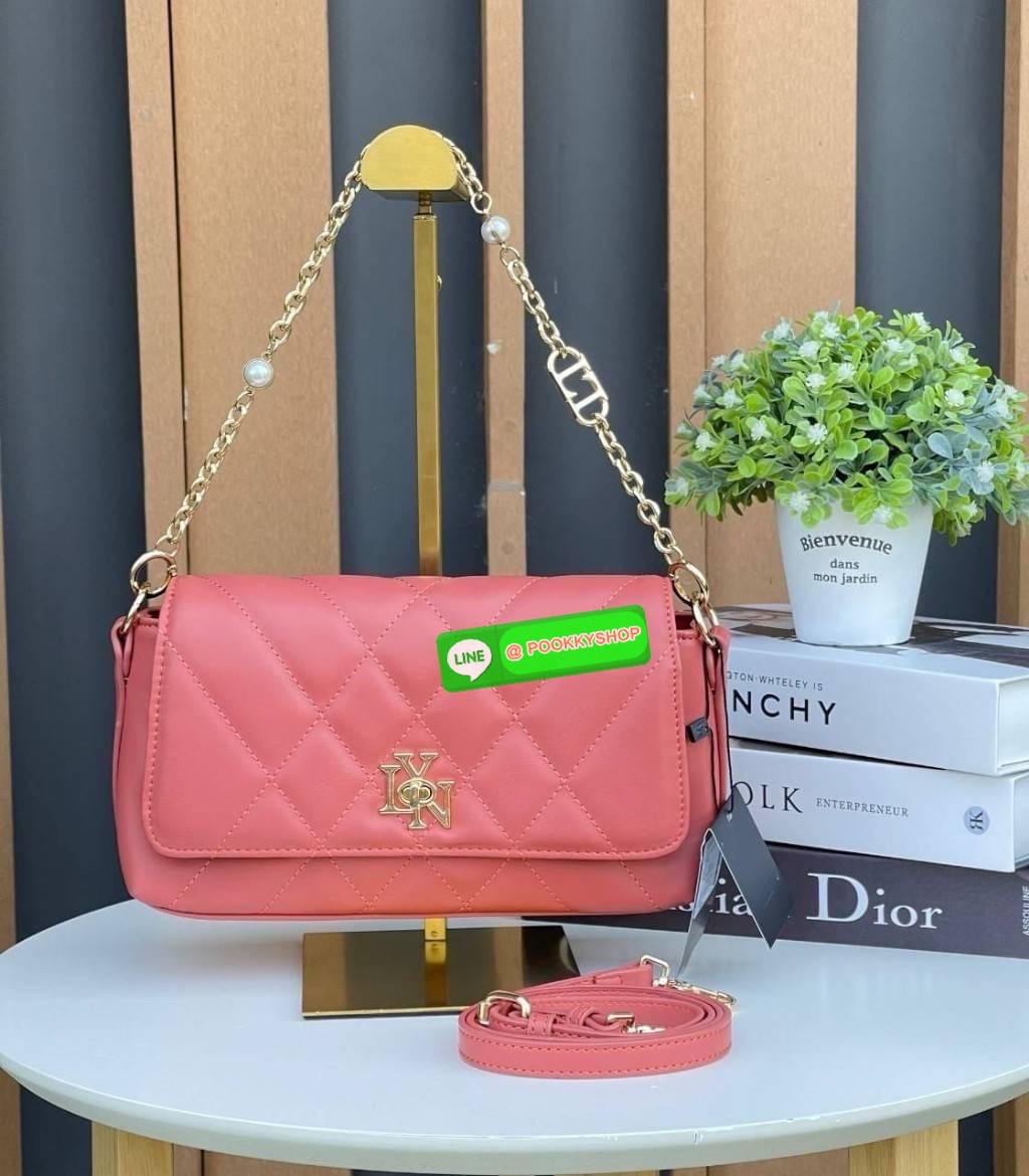 กระเป๋าสะพาย Lyn แท้ Outlet กระเป๋าสะพาย มีสองสาย สายโซ่ และสายยาวปรับได้