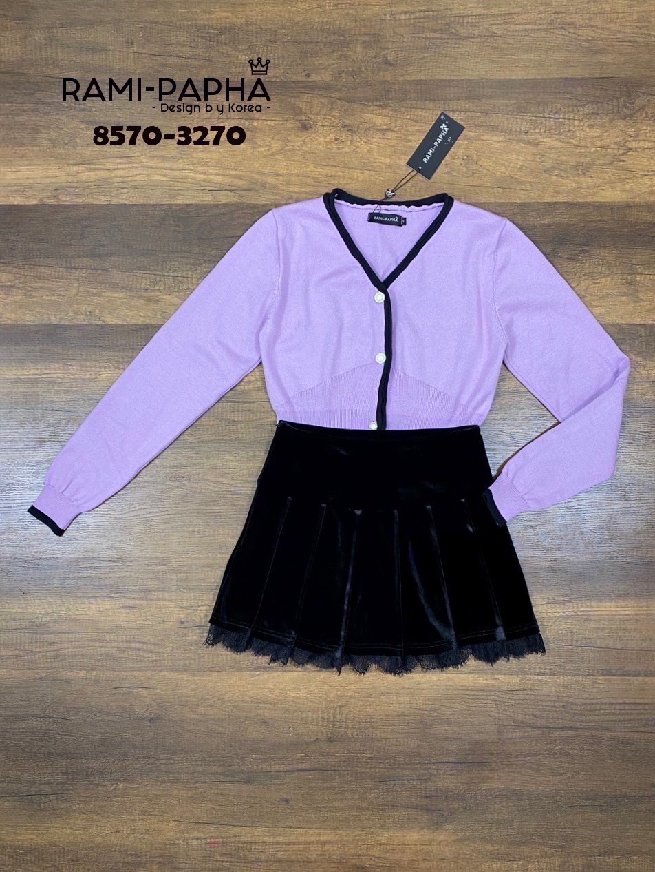 ชุดเซทแฟชั่น Set เสื้อไหมพรมสีสันสวยสดใส เนื้อผ้านิ่มยืดหยุ่นอย่างดีสวมใส่สบาย