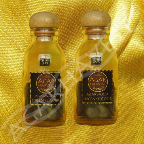 AgarHarvest ธูปปั้น ไม้หอม ไม้กฤษณา แท้ Agarwood Incense Cone (Super Grade) 5A 2 ขวด 48 กรัม