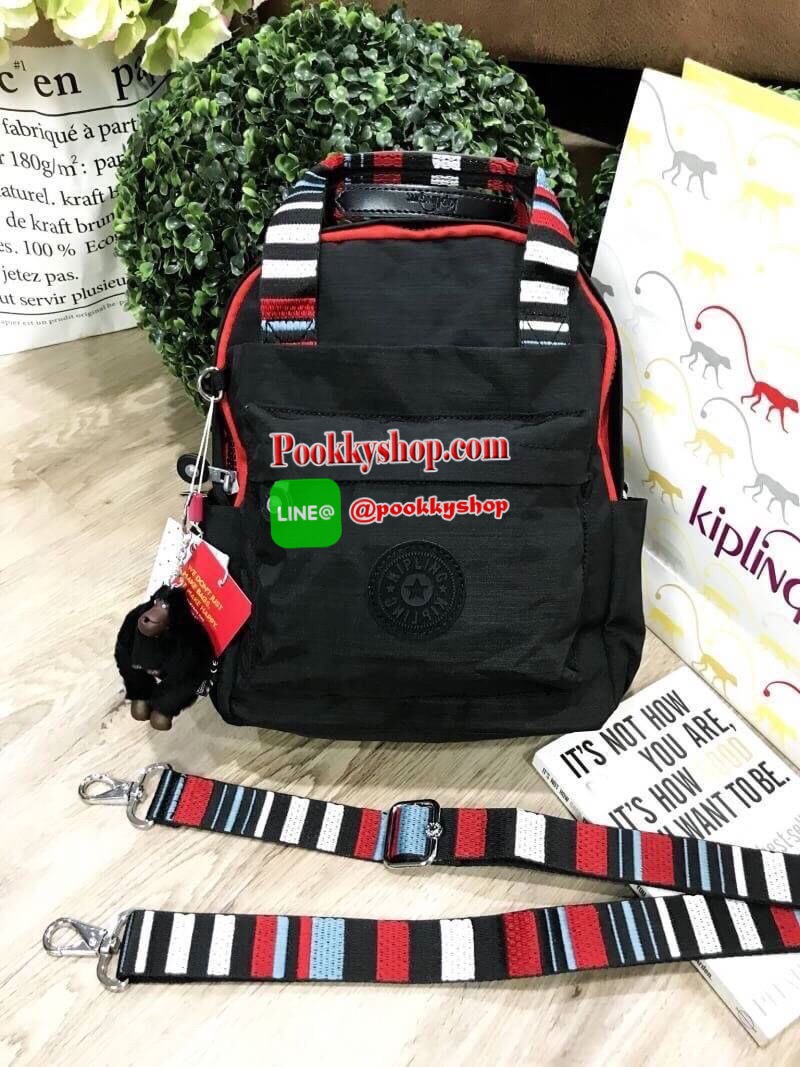 NEW ARRIVAL! KIPLING 2WAYS MINI BACKPACK กระเป๋าสะพาย 2Ways วัสดุ Nylon & Polyester 100% มีหูหิ้วปั้มแบรนด์เเละสายสะพายยาวหลากสีเลื่อนปรับได้ถอดได้ สามารถถือหรือสะพายได้หลายแบบไม่จำเจ จะสะพายไหล่ สะพายเฉียง Crossbody หรือจะคล้องสายเป็นเป้สะพายหลัง Backpac