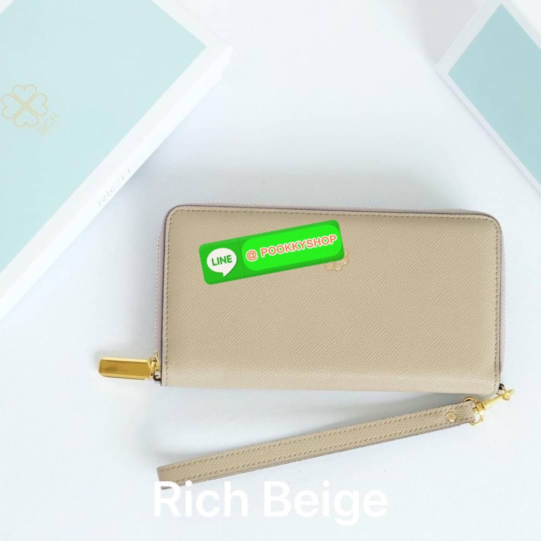 KEEP • Super Rich Collection 8 ( Long Wallet )• กระเป๋า สตางค์ขนาดยาว ซิปรอบ ภายใน จุของคุ้ม ใส่บัตร ใส่มือถือ มีช่องใส่เหรียญแยกอีกด้าน ใส่แบงค์พันได้ไม่ต้องพับ ใบจริงสวยมาก ได้ไปรับทรัพย์ทวีคูณแน่นอนค่ะ Don’t miss !!