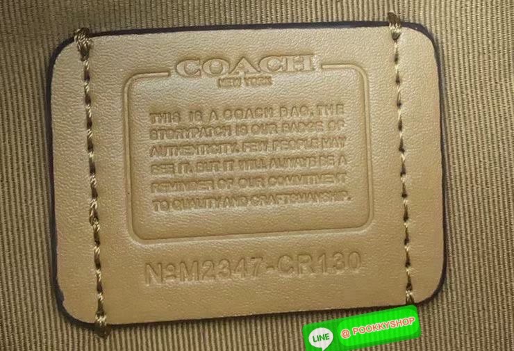 COACH PACE BACKPACK COACH CR100 | Refined calf leather | Inside zip and multifunction pockets | Drawstring and speedclip closures, fabric lining | Handle with 3" drop | Outside zip pocket | Outside zip access to interior |