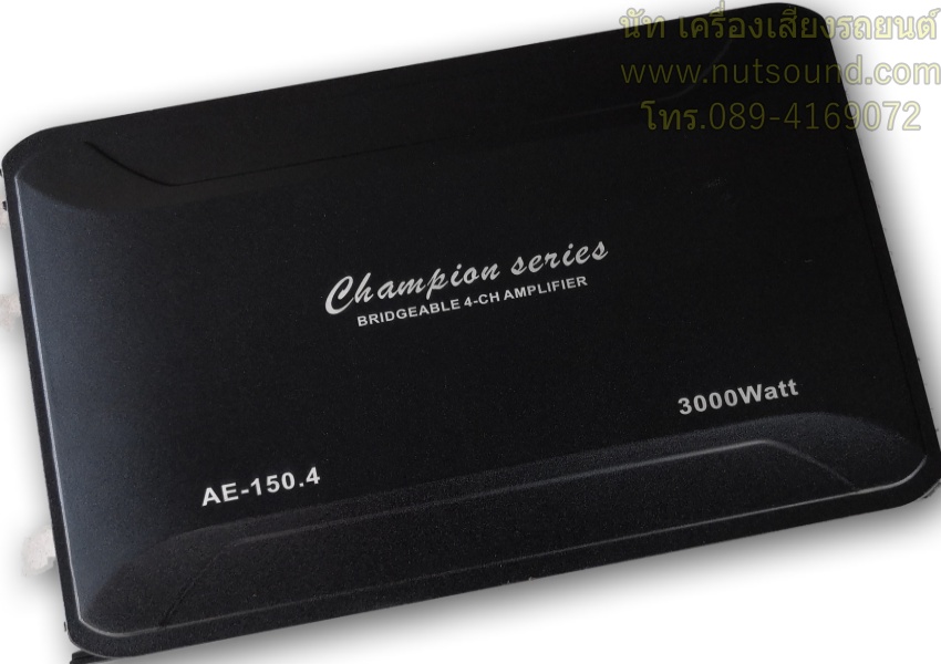 เพาเวอร์แอมป์รถยนต์ 4 CH 3000w ยี้ห้อ CHAMPION SERISE รุ่น AE-150.4