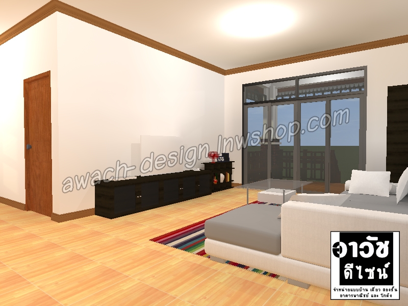 C1102 แบบบ้านชั้นเดียว 3 ห้องนอน