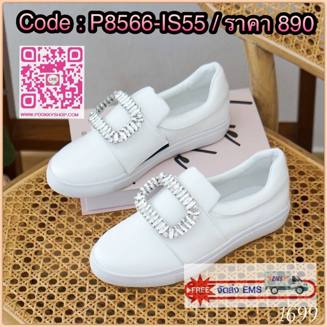 พร้อมส่ง รองเท้าผ้าใบ roger ที่ขายดีมากที่สุด รุ่นนี้ดาราใส่เยอะมาก มีกันเกือบทุกคน งานรองเท้าผ้าใบทรงสวม หนังนิ่ม ตกแต่งดีไซน์หน้าเพชรสุดหรูตามสไตล์ ทรงสวยเว่อร์ บอกเลยว่า เป็นรองเท้าที่ต้องมีมากๆ