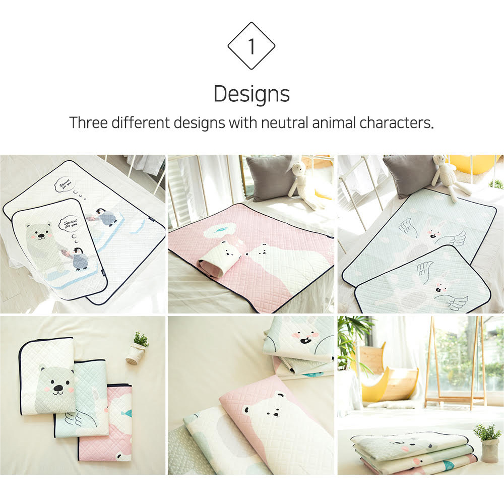 Oben Non-slip waterproof pad ผ้าปูรองที่นอนกันน้ำซิลิโคน สำหรับเด็ก กันน้ำ 100% ไม่ซึมเปื้อน Made in Korea