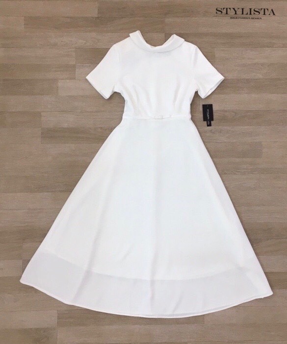 เดรสแฟชั่น เดรสสีขาวเรียบหรู ใส่แล้วดูแพงมากแม่! แพลตเทินดีงาม ใส่สวยเปะสุดๆ