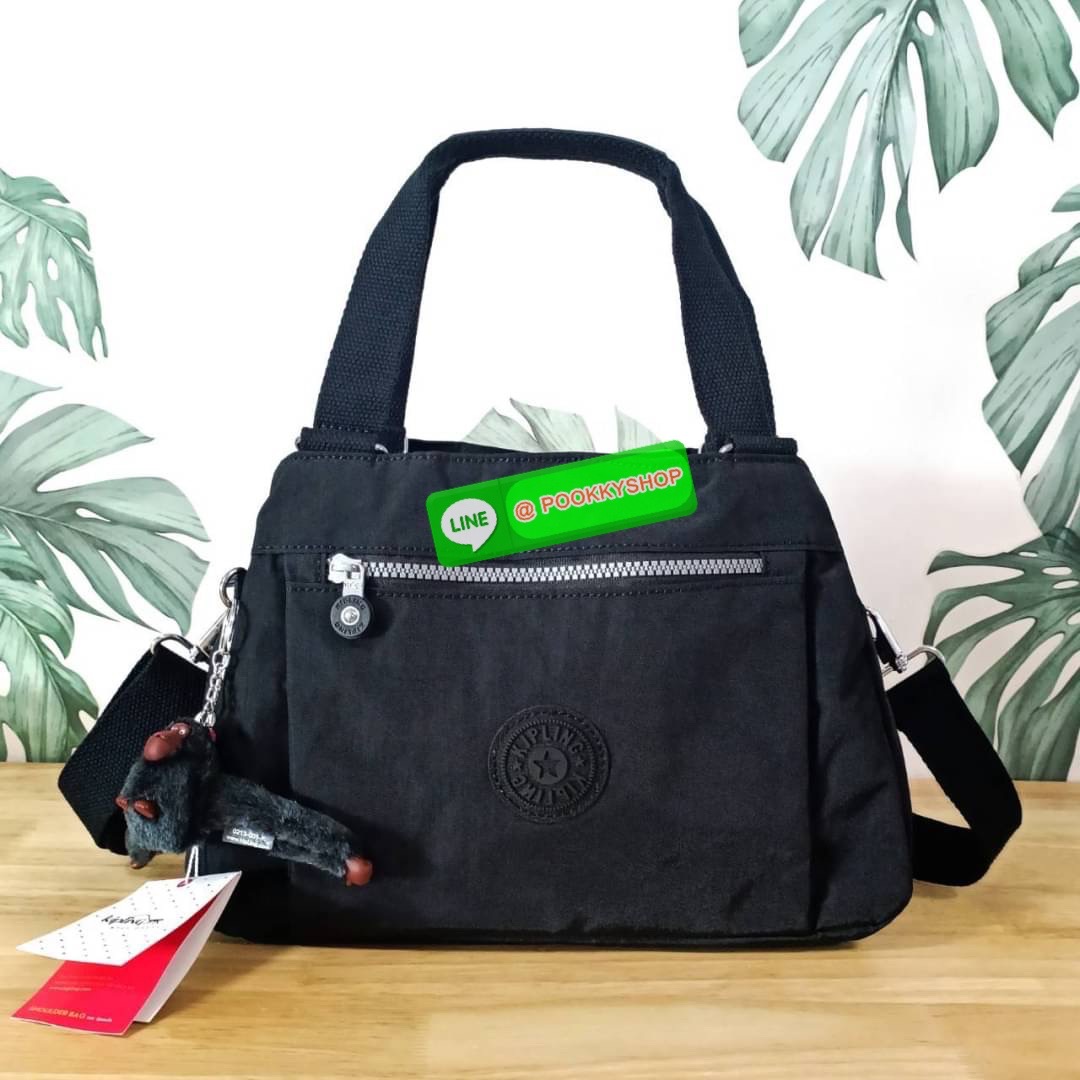 KIPLING ELISE HANDBAG กระเป๋าถือและสะพายไหล่ วัสดุ Nylon +Polyester ขนาดกำลังพอดี จุของได้มาก มีหูจับสองสาย ถือสะดวก น้ำหนักเบา มีช่องซิป ด้านหน้า ช่อง กระเป๋าหลักเปิด-ปิดด้วยซิป มี3 ช่องว่างใส่ของได้จุมากๆ ใส่มือถือได้ กระเป๋าสตางค์ใบยาว และ เครื่องสำอาง