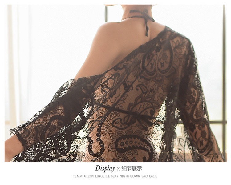 ชุดคลุมเซ็กซี่ ชุดคลุมซีทรู + Bikini set สีขาว สวยหรู แต่งชาย พู่ระย้า เซ็กซี่มากๆคะ สำเนา