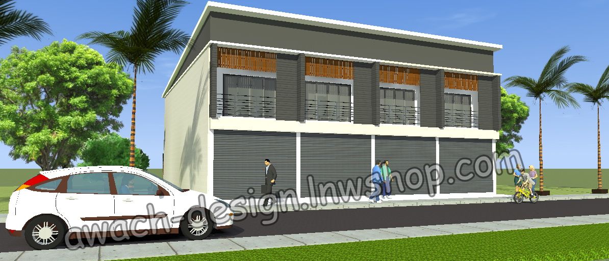 J302 อาคารพาณิชย์ 2 ชั้น 2 ห้องนอน 2 ห้องน้ำ