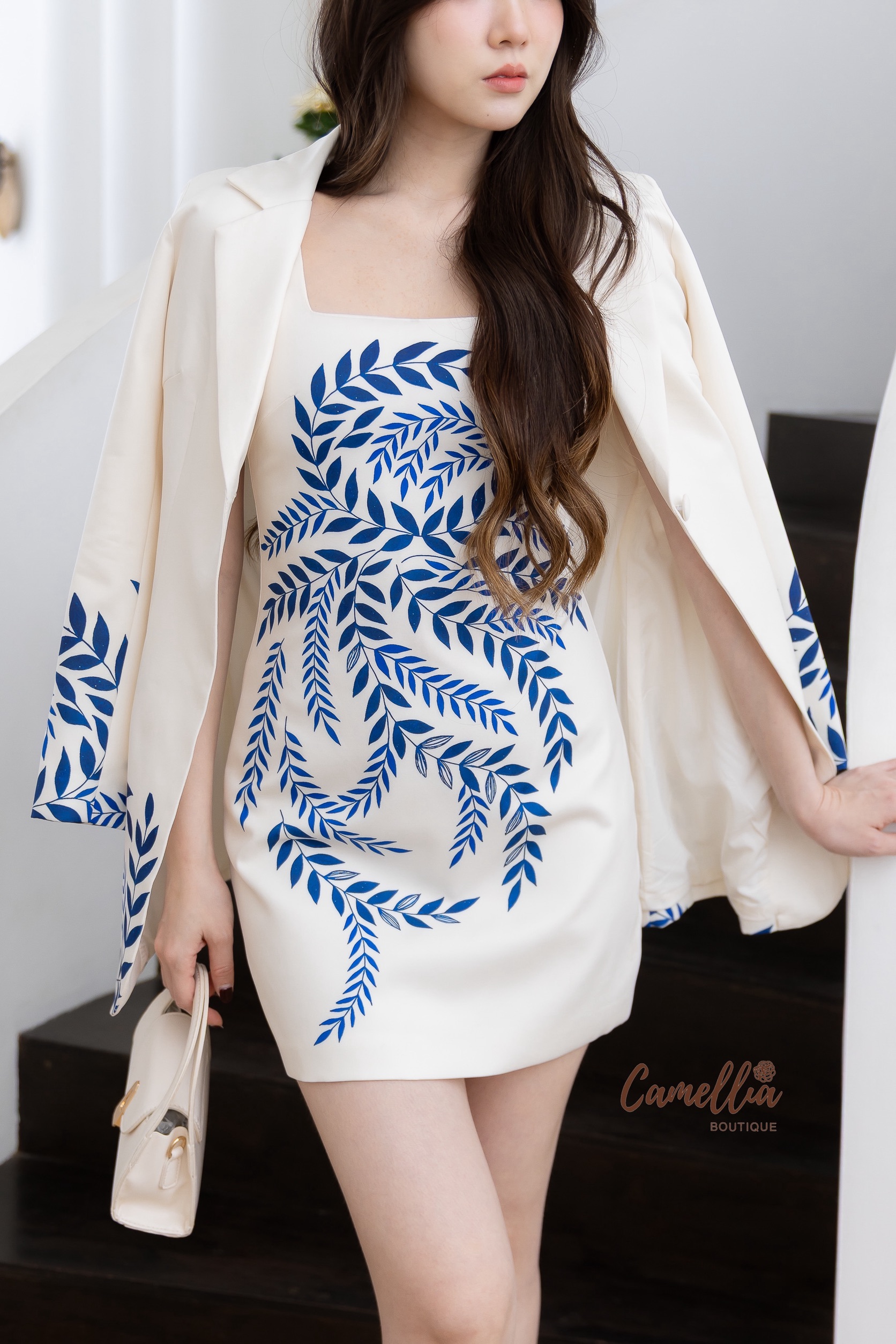 ชุดเซทแฟชั่น สุดคุ้มชุดset เสื้อBlazer +เดรสแขนกุด