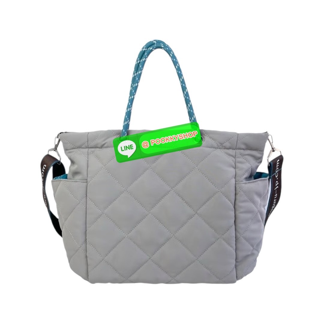 กระเป๋าโท้ท Kusuguru Japan Matilda-san กระเป๋าผ้าโพลีเอสเตอร์แบบสะพายข้างลายแมว Matilda จากคอลเลคชั่น 2025