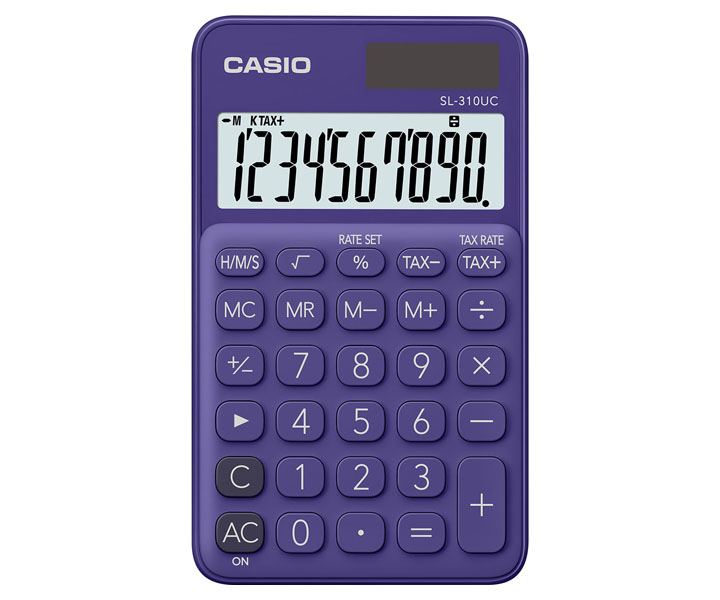 เครื่องคิดเลขพกพา 10 หลัก Casio # SL-310UC สีม่วง