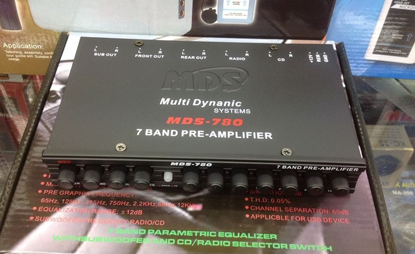 ปรีแอมป์รถยนต์ 7 แบนด์ ยี้ห้อ MDS รุ่น MD-780