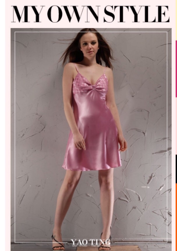 ชุดนอนเซ็กซี่ เซ็ท ชุดคลุมนอนซีทรู เกรดหรู เนื้อผ้าไหมเกรดพรีเมี่ยม สีชมพูเบจ