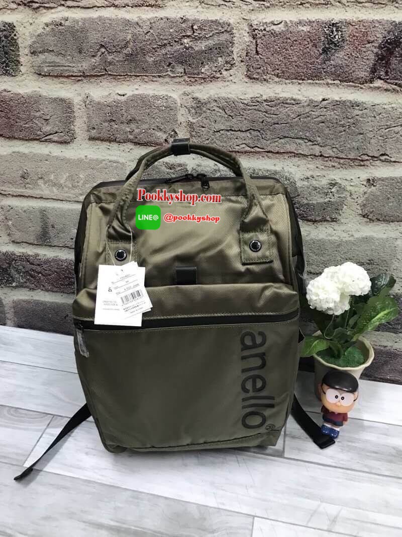 ❤️ 6500 เยน ❤️ งาน3ป้าย/มีไอจีและเฟส ❤️ ภายในมีวดป(code) ANELLO REPELLENCY WATERPROOF SERIES รุ่นชนช้อป!!! กระเป๋าเป้สะพาย ขนาด Classic วัสดุNylon หนา ตัวซิปทุกจุดปิดด้วยpvc กันน้ำซึมผ่าน ภายในมีช่องใส่แล้ปท้อป ด้านหลังบุหนา มีตัวล้อค