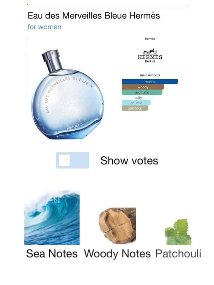 น้ำหอม HERMES Eau Des Merveilles Bleue for Women 100ml.