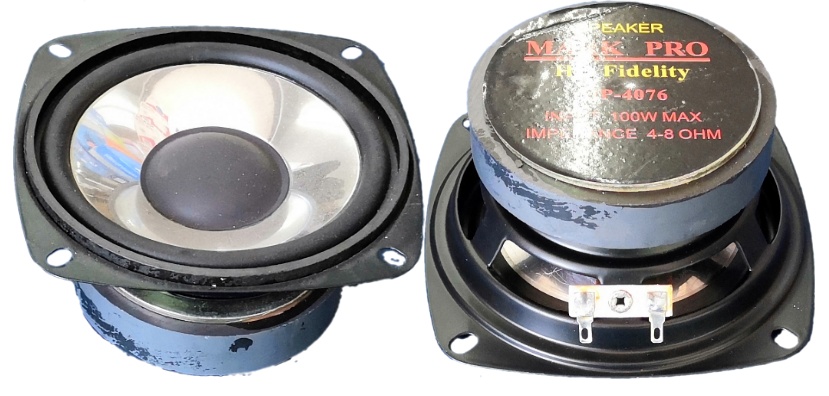 ลำโพงรถยนต์ 4 นิ้ว ขอบอ่อน ยี้ห้อ MARKPRO 100W (จำนวน 2 ดอก)