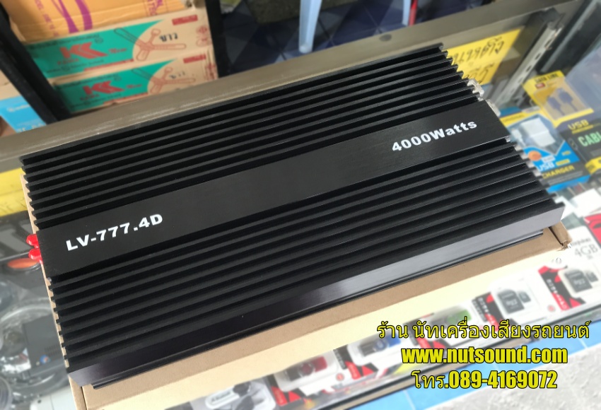 เพาเวอร์แอมป์ class d โม 4000 w รุ่น LV-777.4D เพเวอร์แอมป์รถยนต์ คลาสดี ขับซับ 10-15 นิ้ว