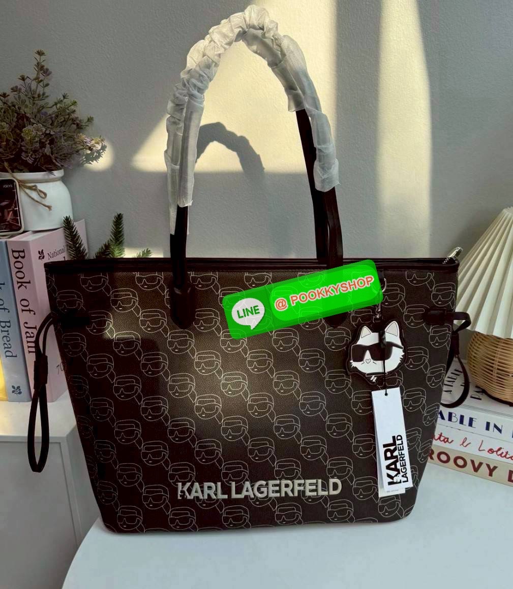 กระเป๋า Karl Lagerfeld Tote Bag งานสวยสุดๆ มาพร้อมพวงกุญแจ สุดน่ารัก