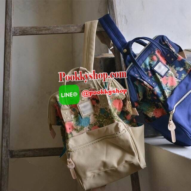 งาน3ป้าย ❤️ ภายในมีวดป((code) ❤️ ดุมCarrot New collection 2017!! กับ Anello Cotton backpack Flower pattern สไตล์วินเทจ ผ้าcottonแท้ ปากกระเป๋ามีโครงเป็นสัญลักษณ์ หูจับมีตัวล้อค ด้านหลังมีซิปเปิดปิดเพื่อหยิบจับของด้านในได้ ภายในกว้าง ใส่a4ได้