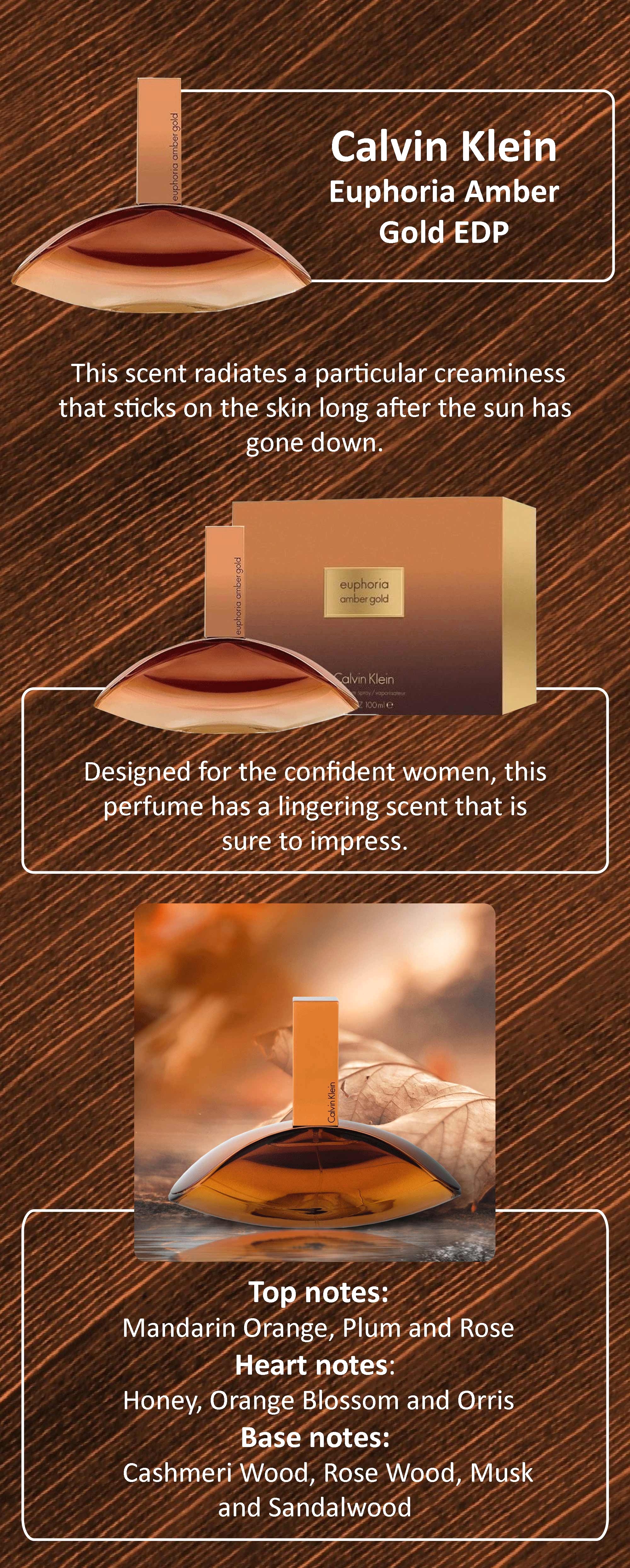 CK Euphoria Amber Gold For Women EDP 100ml