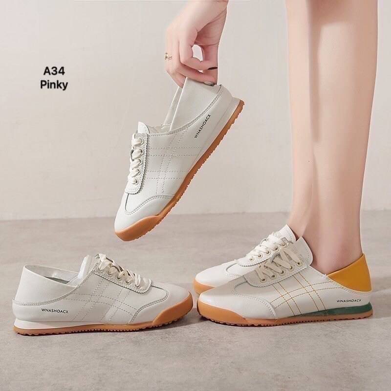 ผ้าใบ A34 งานเก๋ ไม่ซ้ำใคร ใส่สบาย งานนิ่ม สวย ใส่แบบเหยียบส้นได้ สวมง่าย ใส่เที่ยว วิ่ง เล่นกีฬา ได้หมด งานระดับไฮเอน ในราคาจับต้องได้จ้า