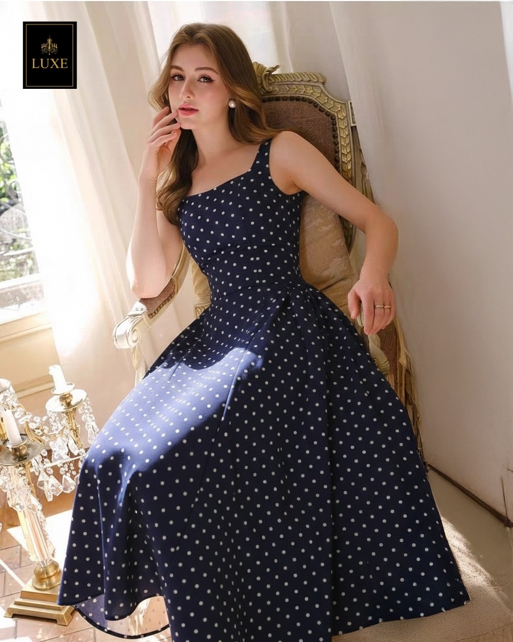 เดรสแฟชั่น เดรสเสื้อกล้ามแขนกุด กระโปรงบานทรงวงกลม แพตเทิร์นสวย