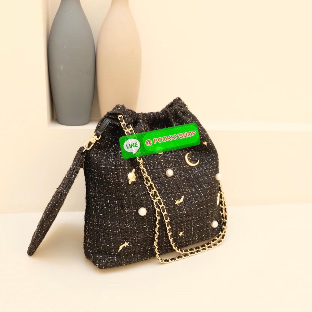 KEEP Universe tote bag ( ผ้า Tweet ) กระเป๋าสะพายข้างทรง Tote ขนาดกำลังดี ใช้งานง่าย