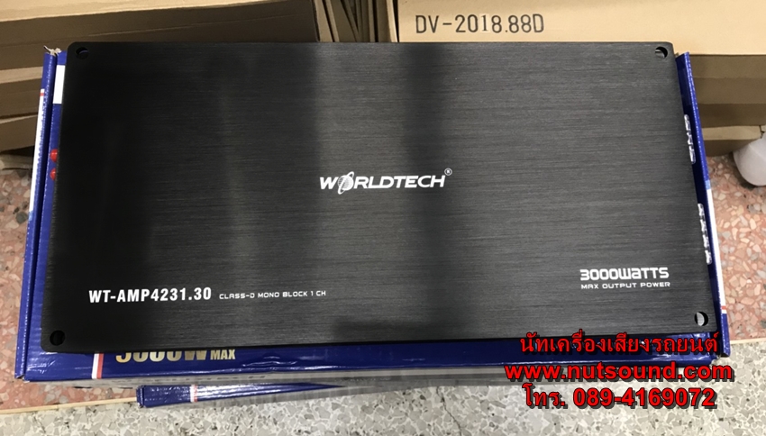 เพาเวอร์แอมป์รถยนต์ คลาสดี 3000 W ยี้ห้อ WORLDTECH