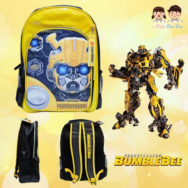 ฮ 'Transformers Backpack - กระเป๋าเป้สะพายหลัง ลายบัมเบิลบี กระเป๋านักเรียน ของแท้ ลิขสิทธิแท้ (17 นิ้ว)
