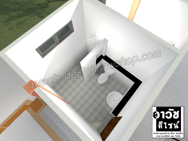 C0514 แบบบ้านพักอาศัย 1 ชั้น 2 ห้องนอน