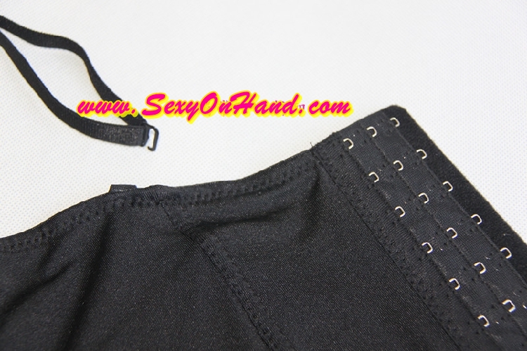 ชุดนอนเซ็กซี่ สไตล์คอร์เซ็ต สีดำ แต่งขอบระบาย แต่งแถบลูกไม้สีม่วง ช่วงตัว สินค้าเกรดพรีเมี่ยม งานยุโรป +G-string +สายรัดถุงน่อง ถอดใส่ได้