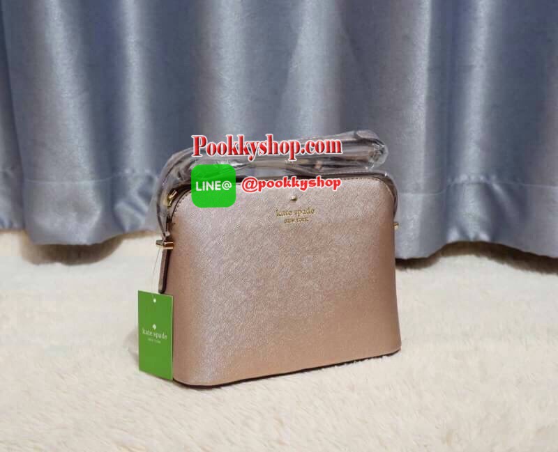 KATE SPADE CEDAR STREET MANDY แบรนด์ดังจากอเมริกาสุดฮิต กระเป๋าขนาดน่ารัก สะพายข้าง หนัง saffiano ภายในลายสวยเก๋สีทองเรียบหรู ทรงแข็งอยู่ทรง MUST HAVE!!