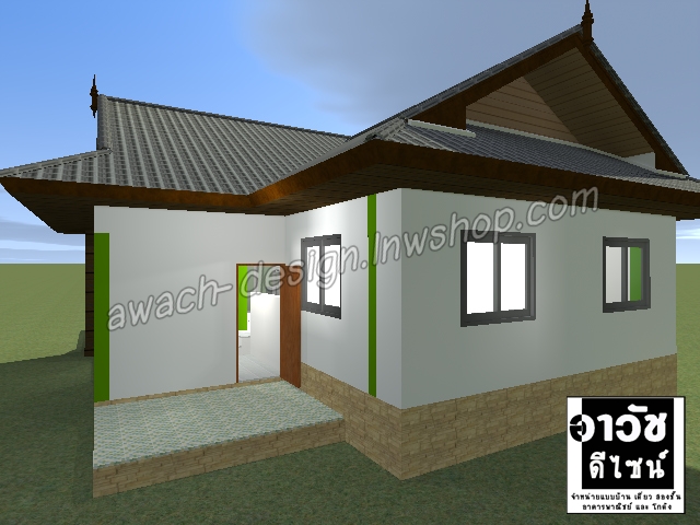 B103 แบบบ้านชั้นเดียว 3 ห้องนอน