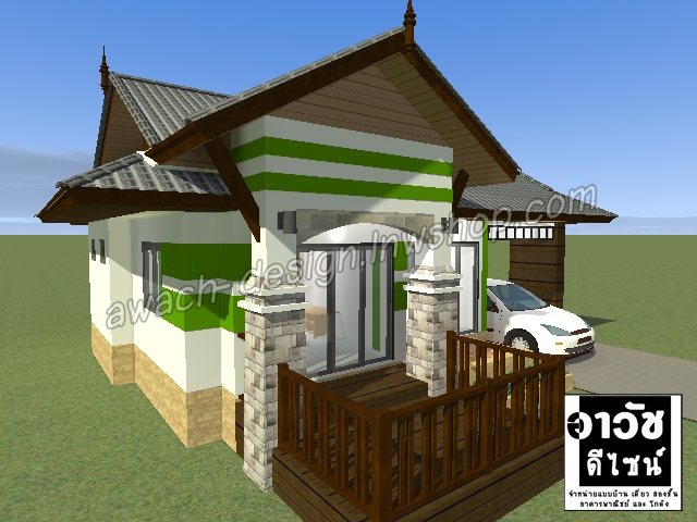 B103 แบบบ้านชั้นเดียว 3 ห้องนอน