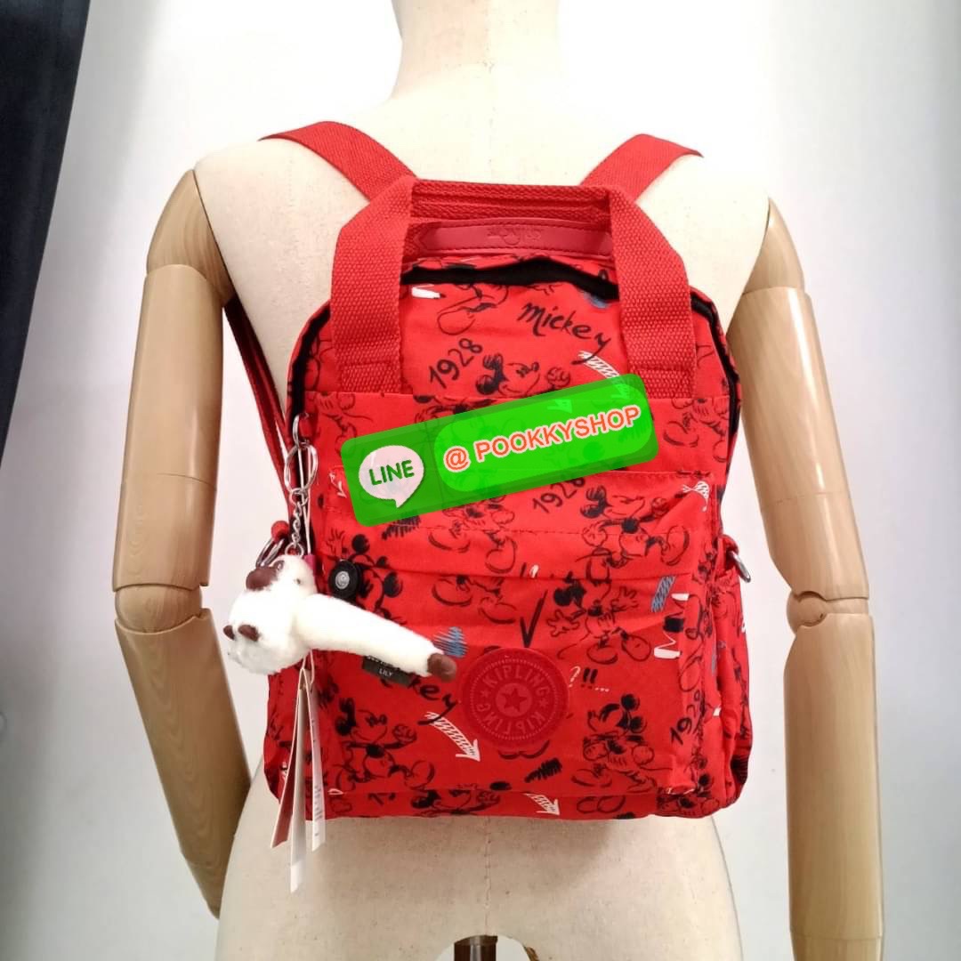 KIPLING 3 WAYS MINI BACKPACK ซับในลายตาราง กระเป๋าสะพาย 3 Ways รุ่นใหม่ วัสดุ Nylon & Polyester 100% หูหิ้วหนังปั๊มชื่อแบรนด์ สายสะพายยาวเลื่อนปรับได้ free size และ สามารถถอดได้ สามารถถือหรือสะพายได้ จะสะพายไหล่ สะพายเฉียง Crossbody หรือจะคล้องสายเป็นเป้ส