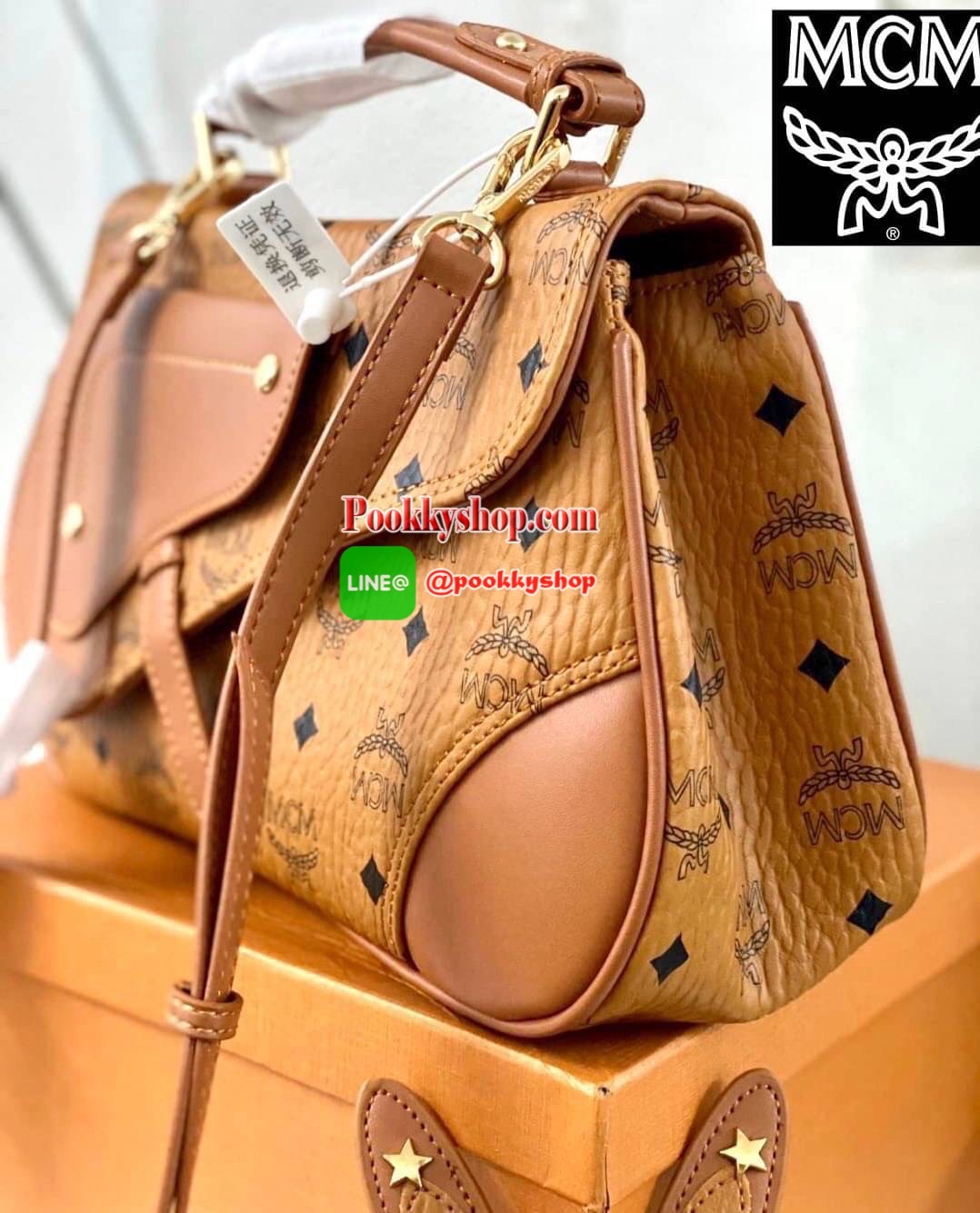 MCM Messenger & Shoulder Bags แถมพวงกุญแจกระจกกระต่าย กล่อง กระเป๋าใส่เหรียญ