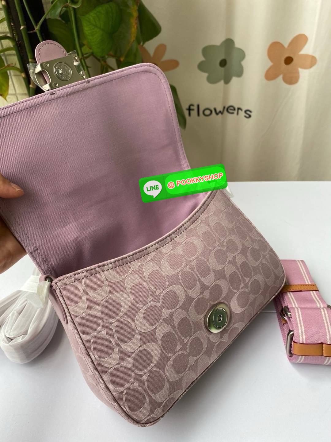 Coach CJ854 Soft Tabby Shoulder Bag In Signature Jacquard Features denim