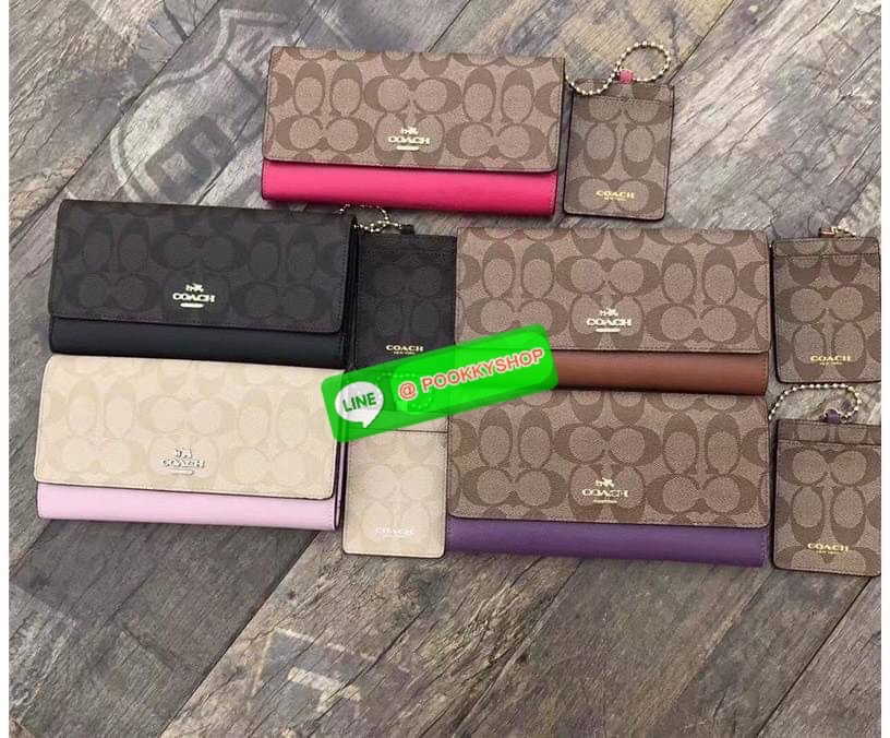 Coach TRIFOLD WALLET IN SIGNATURE (COACH F53763)