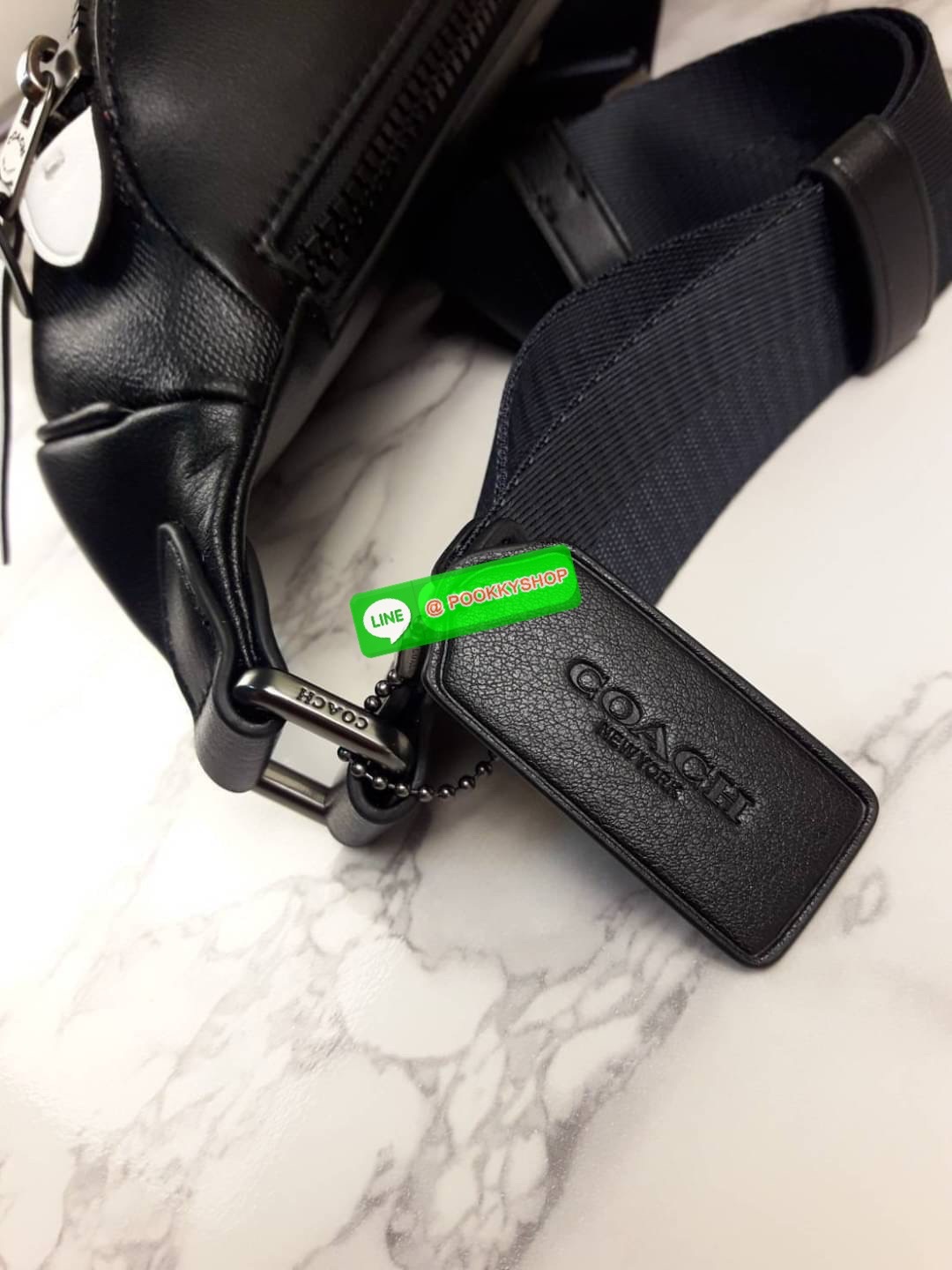 BLACK IN STOCK💥 BEST SELLER!!🔥🔥 >>>มาแล้วๆ ระดับตัวTOP รุ่นฮิต ที่ทุกคนรอคอย😎😎 COACH RIVINGTON BELT BAG IN SIGNATURE CANVAS WITH COACH PATCH(COACH 79037)🍁อย่างหล่อเลย สุดเท่ ลงตัวจริงๆ!! //⚠️