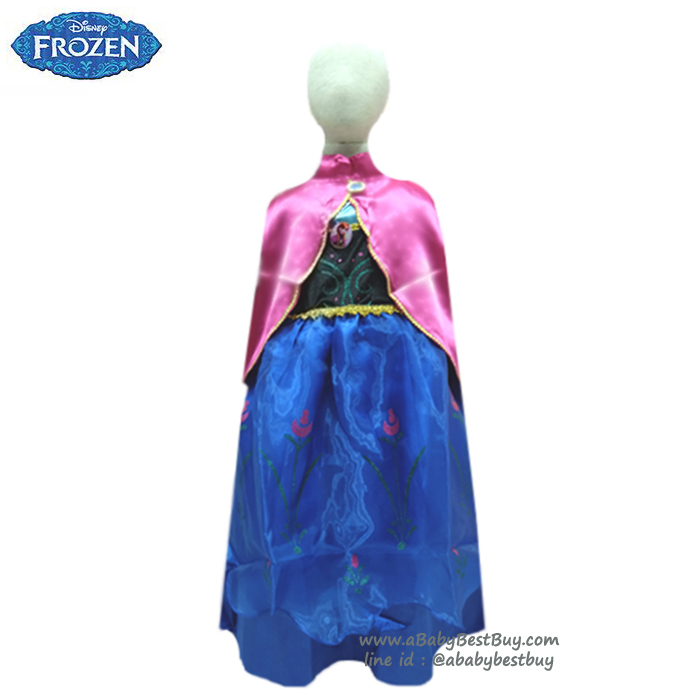 "ชุดเดรส เจ้าหญิงอันนา ชุดแฟนซีเจ้าหญิง Frozen ชุดแฟนซีเจ้าหญิง ผ้าดี ใส่สบาย (สำหรับเด็กอายุ 3-8 ปี)