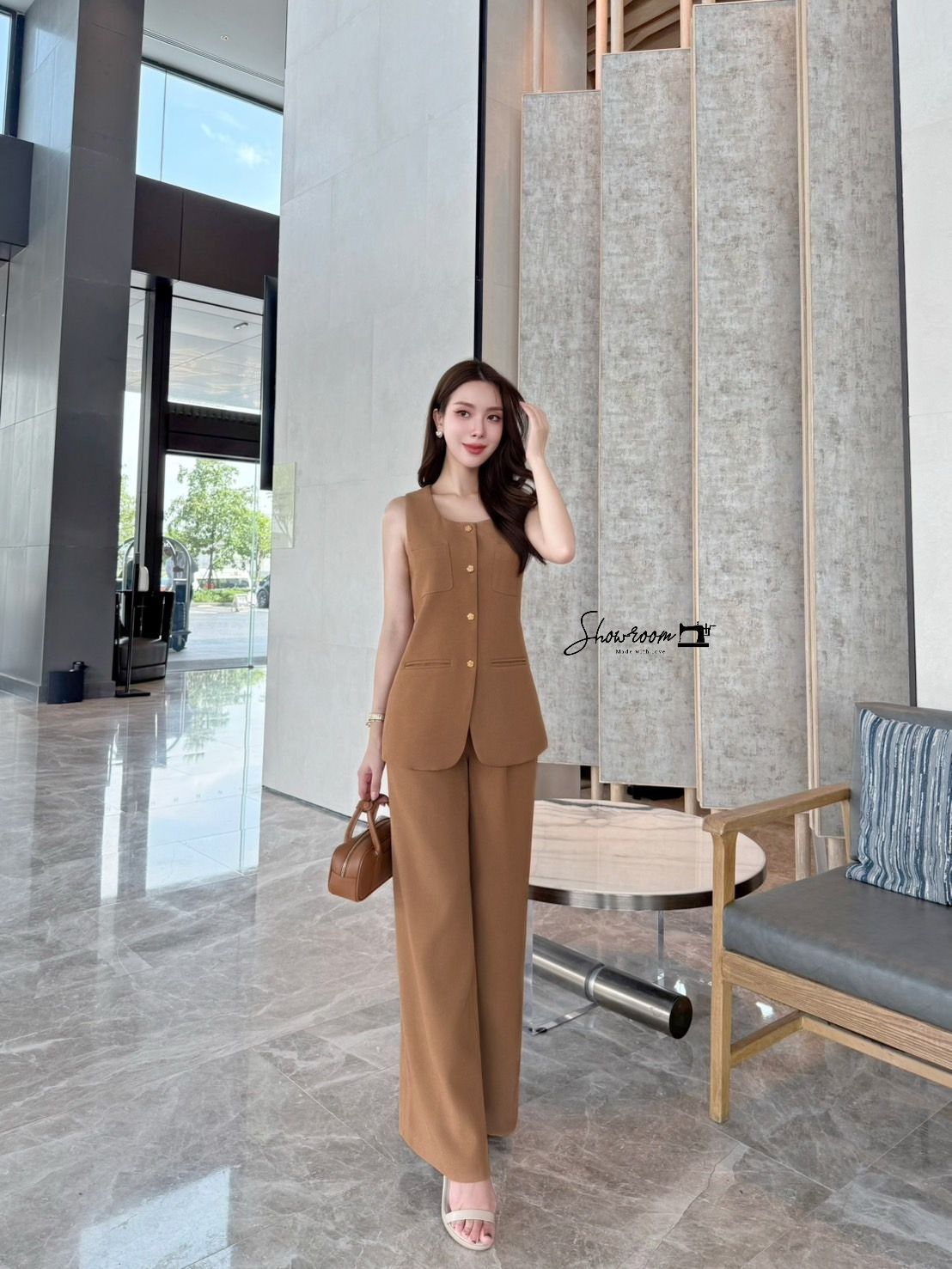 ชุดเซทแฟชั่น ชุดเซ็ทผ้าดีมาก บุซับ อัดกาว เสื้อ+กก.ขายาว ตัวเสื้อคัตติ้งเนี้ยบ