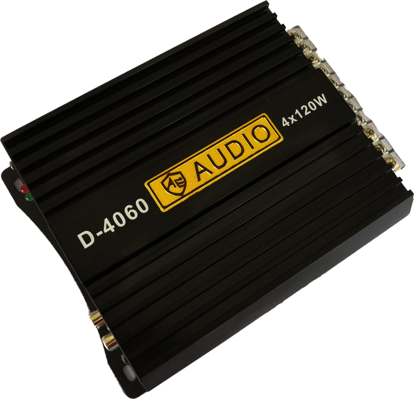 เพาเวอร์แอมป์ class d 4ch 4x120w ยี้ห้อ AE AUDIO เพาเวอร์รถยนต์ คลาสดี ขับ ซํบ กลางแหลม