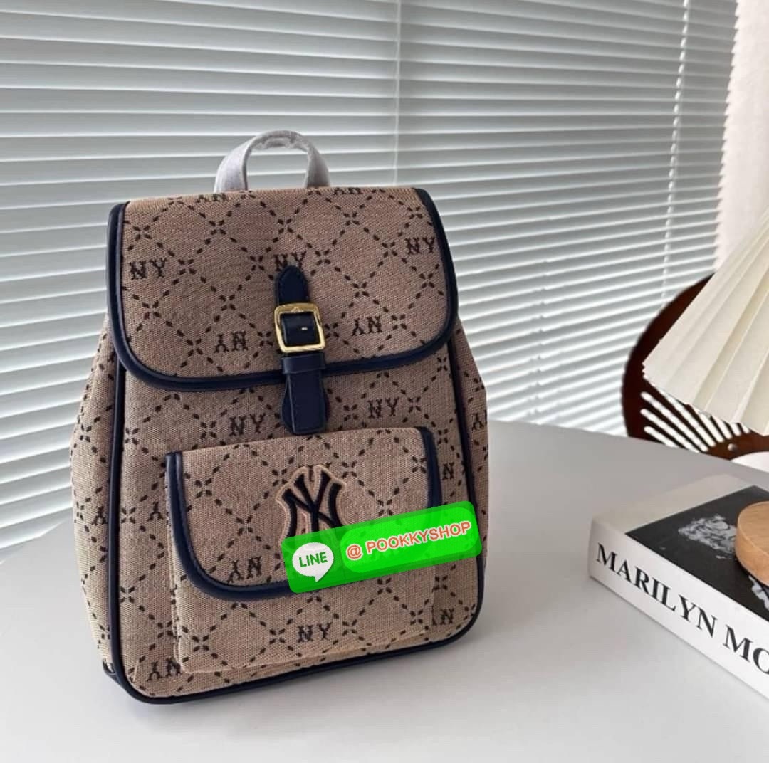 กระเป๋าเป้ NY MLB สะพายข้าง ผ้าแคนวาส สายสปอร์ตปรับระดับได้